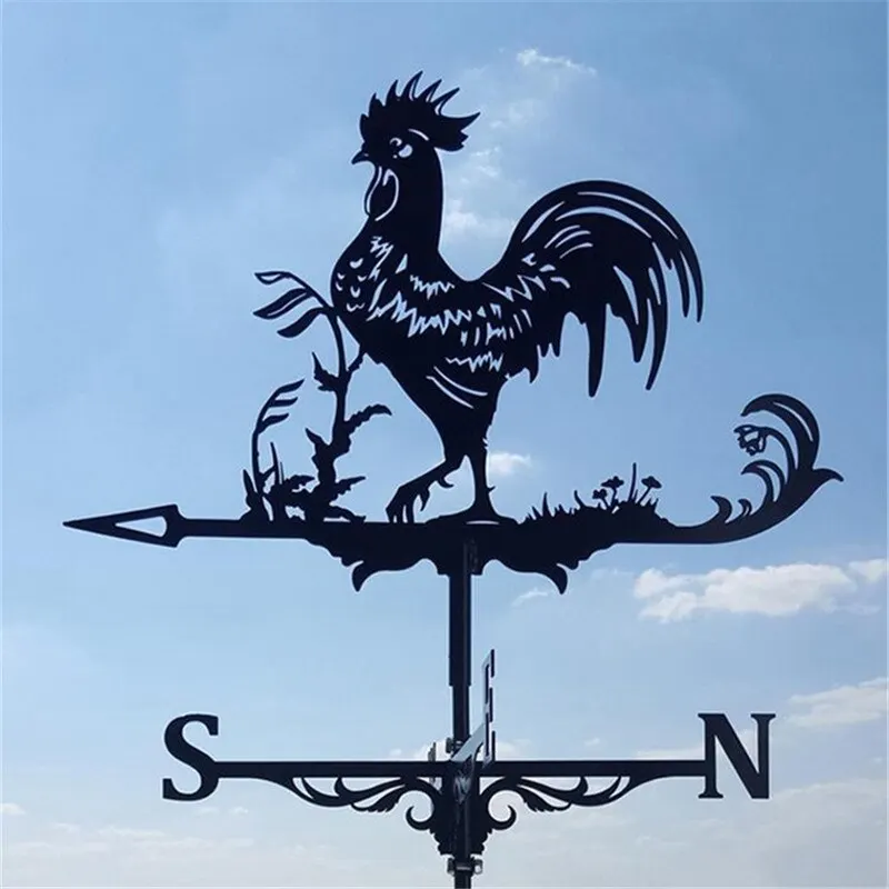 

Stainless Steel Rooster Weathervane Weather Vane Wind Direction Indicator