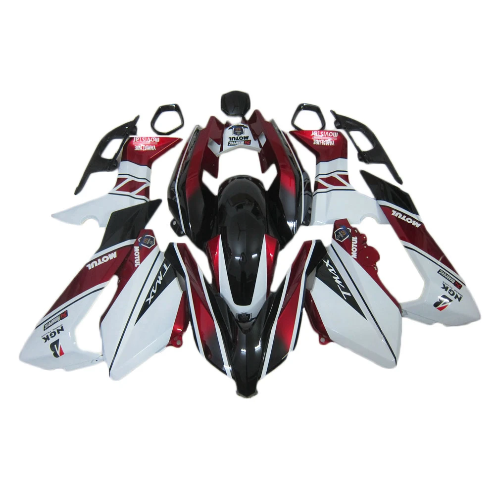 

New Bodywork Motorcycle Fairing For YAMAHA TMAX400 2013 2014 tmax 400 Dark Red Black White Injection fairings tmax400 13 14 ZQ01