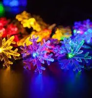 Snowflake Colorful 6 м 30 светодиодный милый светодиодный светильник-гирлянда в виде снежинок на солнечных батареях, украшение для рождественской елки, водонепроницаемый уличный Красочный светодиодный декоративный светильник - Испускаемый цвет: Snowflake Colorful