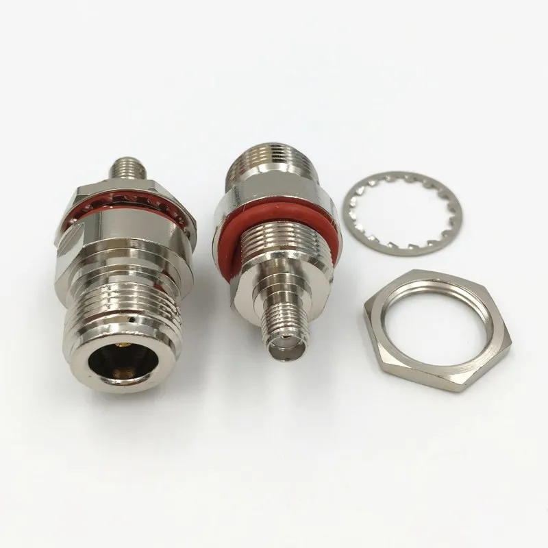 1 шт. латунный гнездовой разъем SMA в гнездо N типа с перегородкой уплотнительное