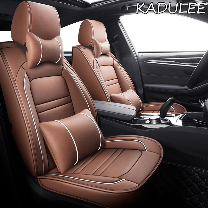 

KADULEE leather car seat covers For audi a3 8p 8l sportback q7 2007 q5 a4 b7 avant a6 c5 avant a5 a1 q2 q3 car seats accessori