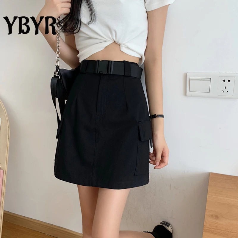 

Юбка-карго YBYR женская короткая с боковыми карманами, модная уличная одежда в стиле сафари, мини-юбка с завышенной талией, в стиле Харадзюку, ...