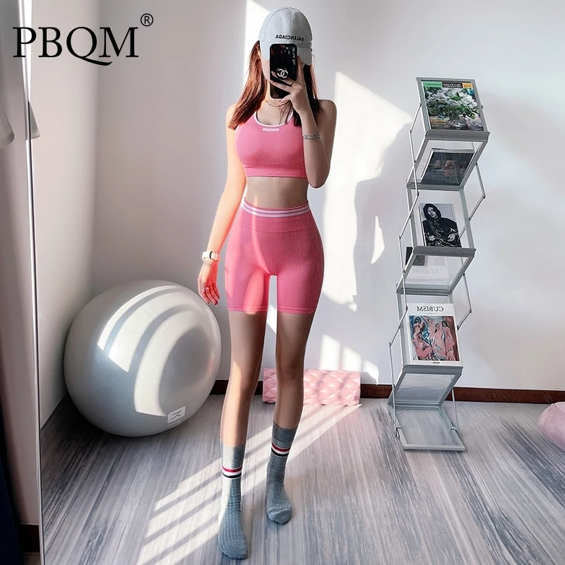 

PBQM фитнес-шорты Женщины с высокой талией, закрывающие живот, персиковые обтягивающие бедра штаны для йоги, 5 леггинсов для бега 2021 6T2083