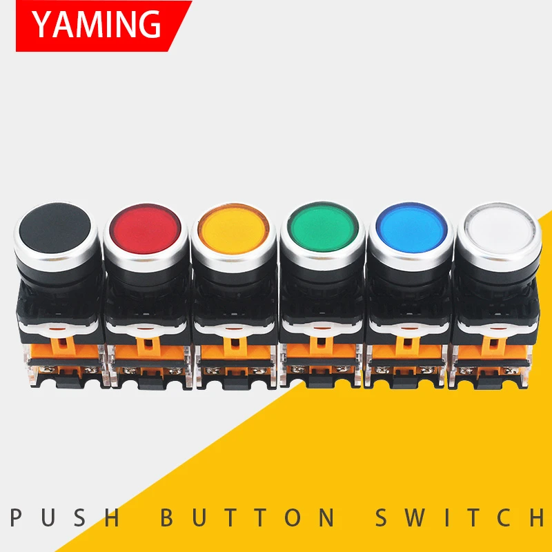 

2pcs Electric ON-OFF 2 Positions 22mm Push Button Switch 1NO 1NC Momentary/Reset Latching/Locking LA38-11BN