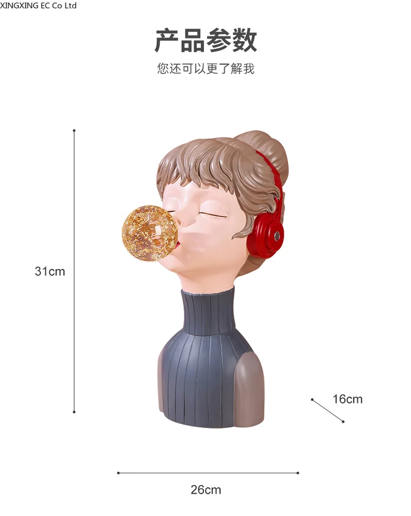 

Creative Cute Girl Small Decoration Nordic Living Room Home Decoration Accessories Desktop Decoration Resin Figure Craft