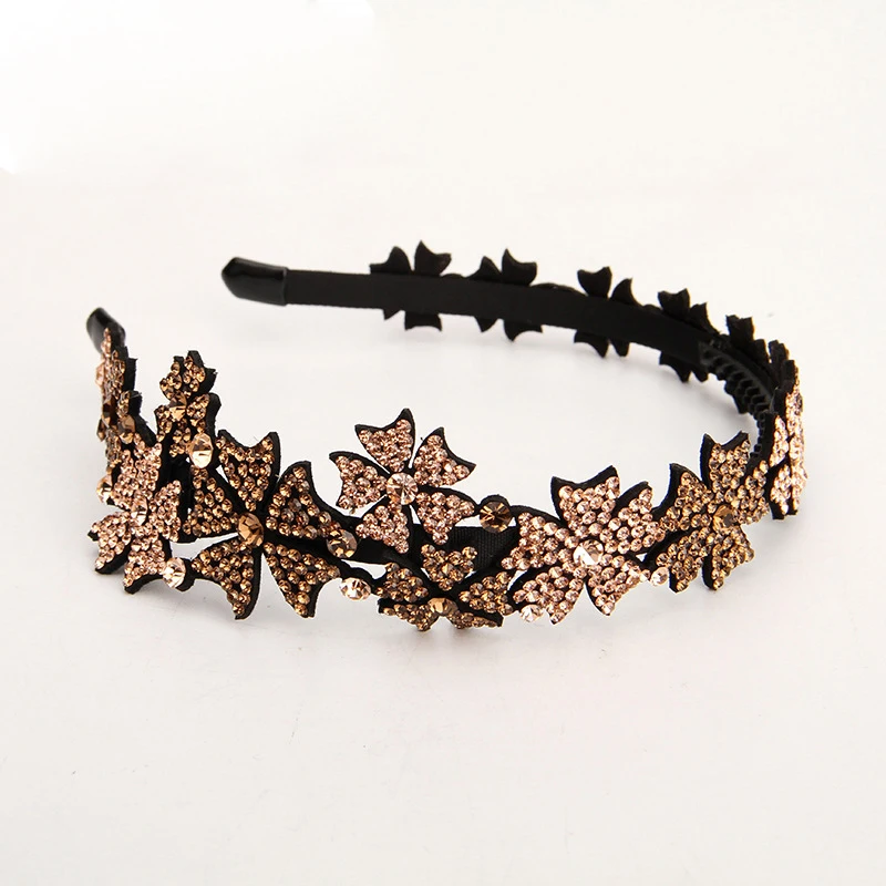 Корейская девушка простая Изысканная узкая звезда головная повязка с цветами