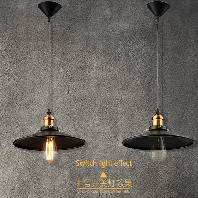 

decoration salon Edison Loft Style Vintage Industrial Retro Pendant Lamp Light e27 Holder Iron Restaurant Bar Counter Bookstore