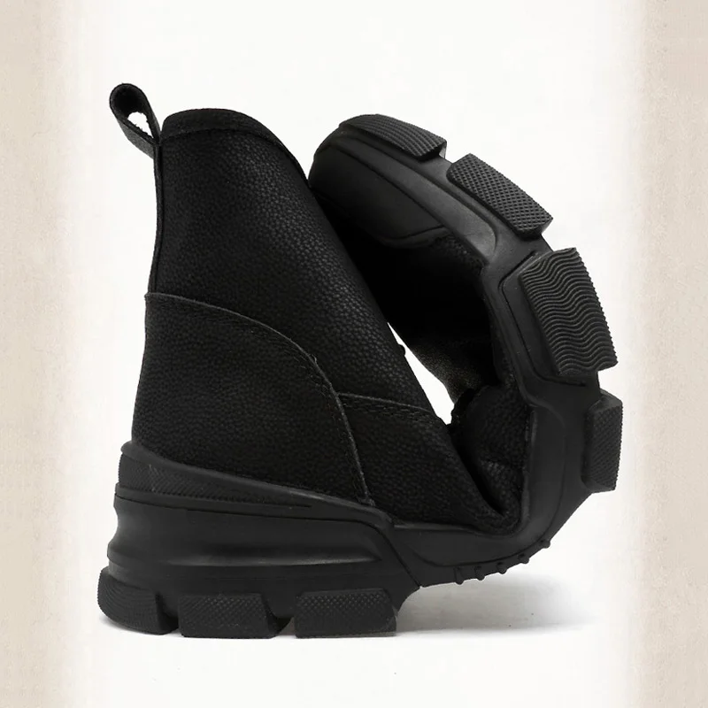 

2019 Winter New Style Men's Large Size For Martin Boots The British Motorcycle Boots Leisure Genuine Leather Outdoor Booots