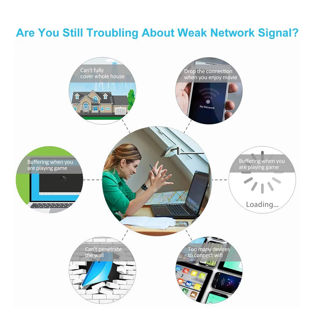 

Wifi Extending Function 300Mbps Wireless Booster 2.4GHZ Antenna Wi-Fi Range Extender Wi Fi Routers Home Network Supplies