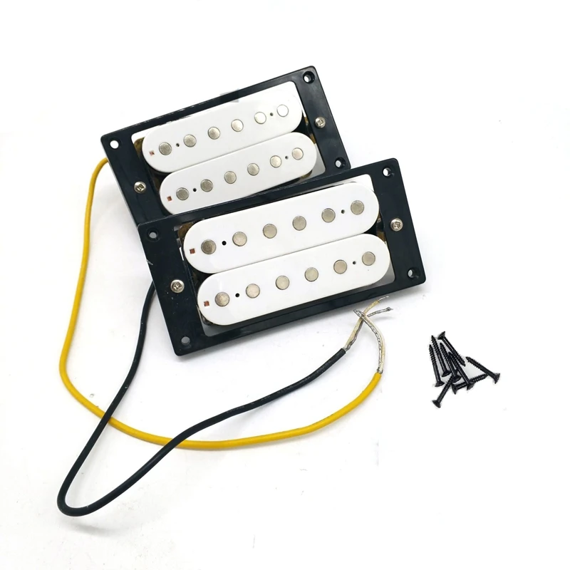 

Replacement Double Coil Humbucker Pickups for Electric Guitar Parts White