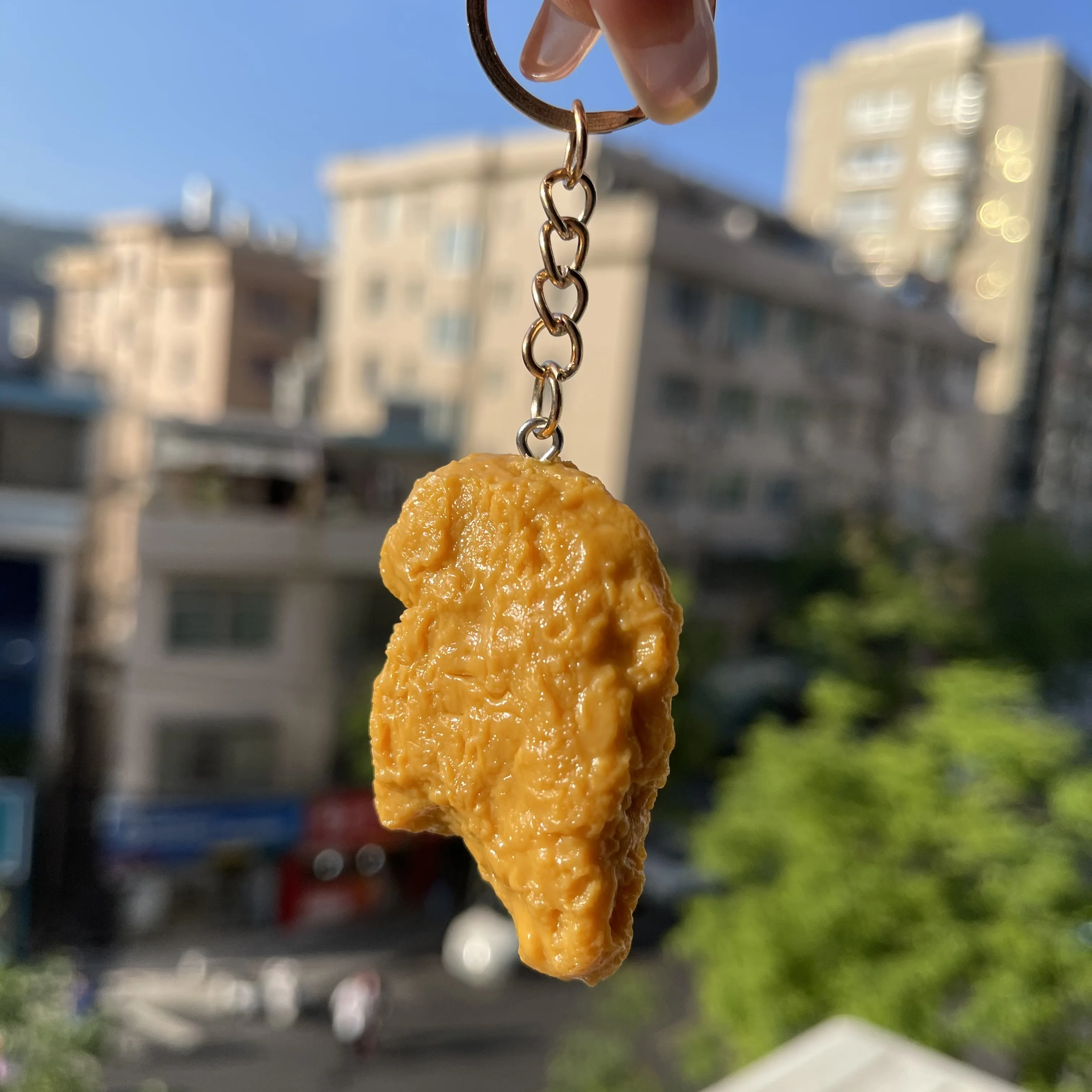 Имитация брелоки еда картофеля фри брелок &quotцыпленок&quot самородки жареные ноги