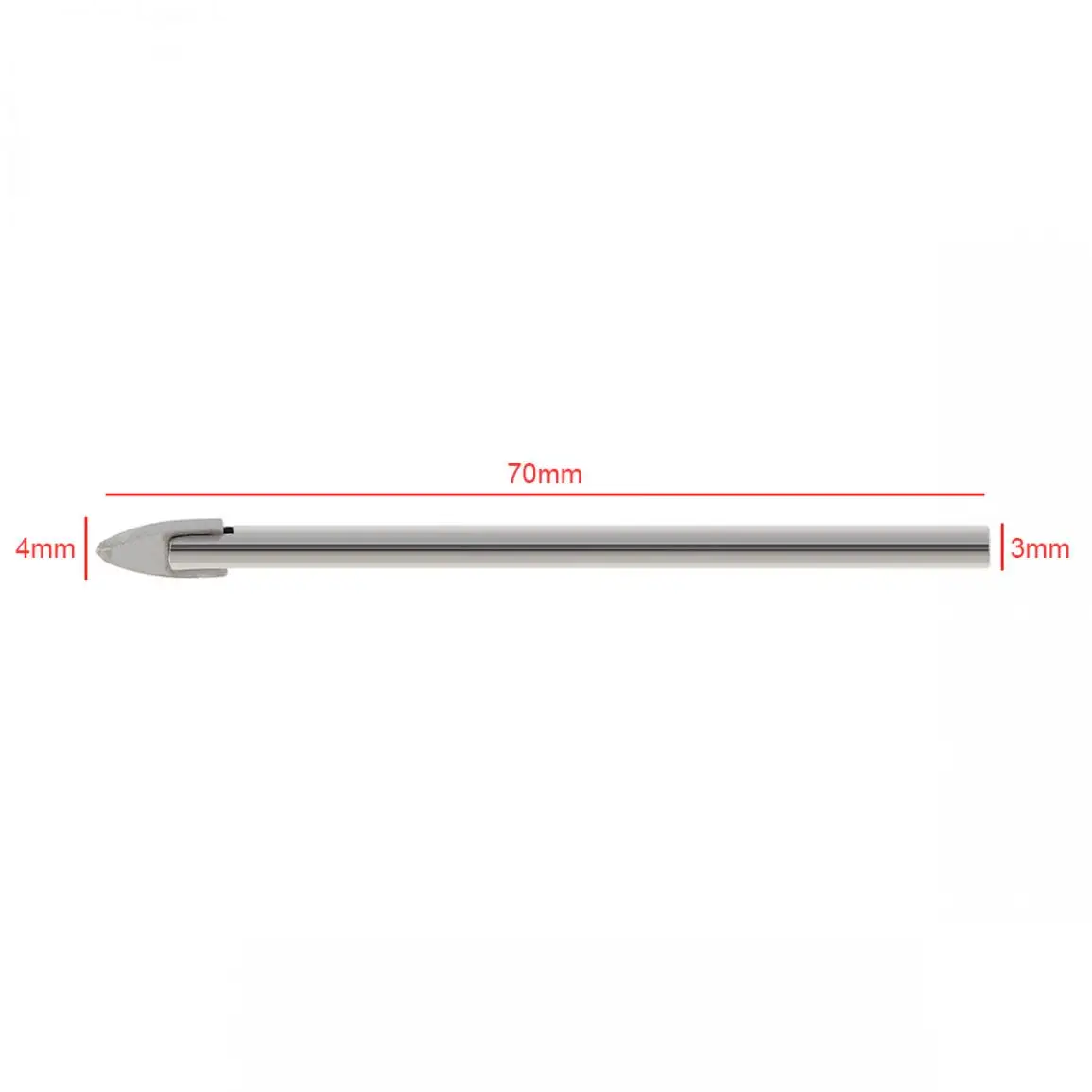 1pcs 4x70mm Glass Marble Porcelain Spear Head Ceramic Tile Drill Bits for Electric | Инструменты