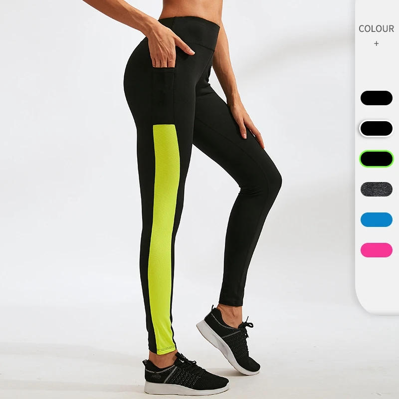 

Rainbowshades Yoga Workout Women Leggings With Phone Pocket Gym Fitness Clothing Quick Dry Women's Pants