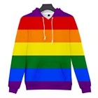 Толстовка WAMNI радужного цвета с капюшоном в стиле ЛГБТ