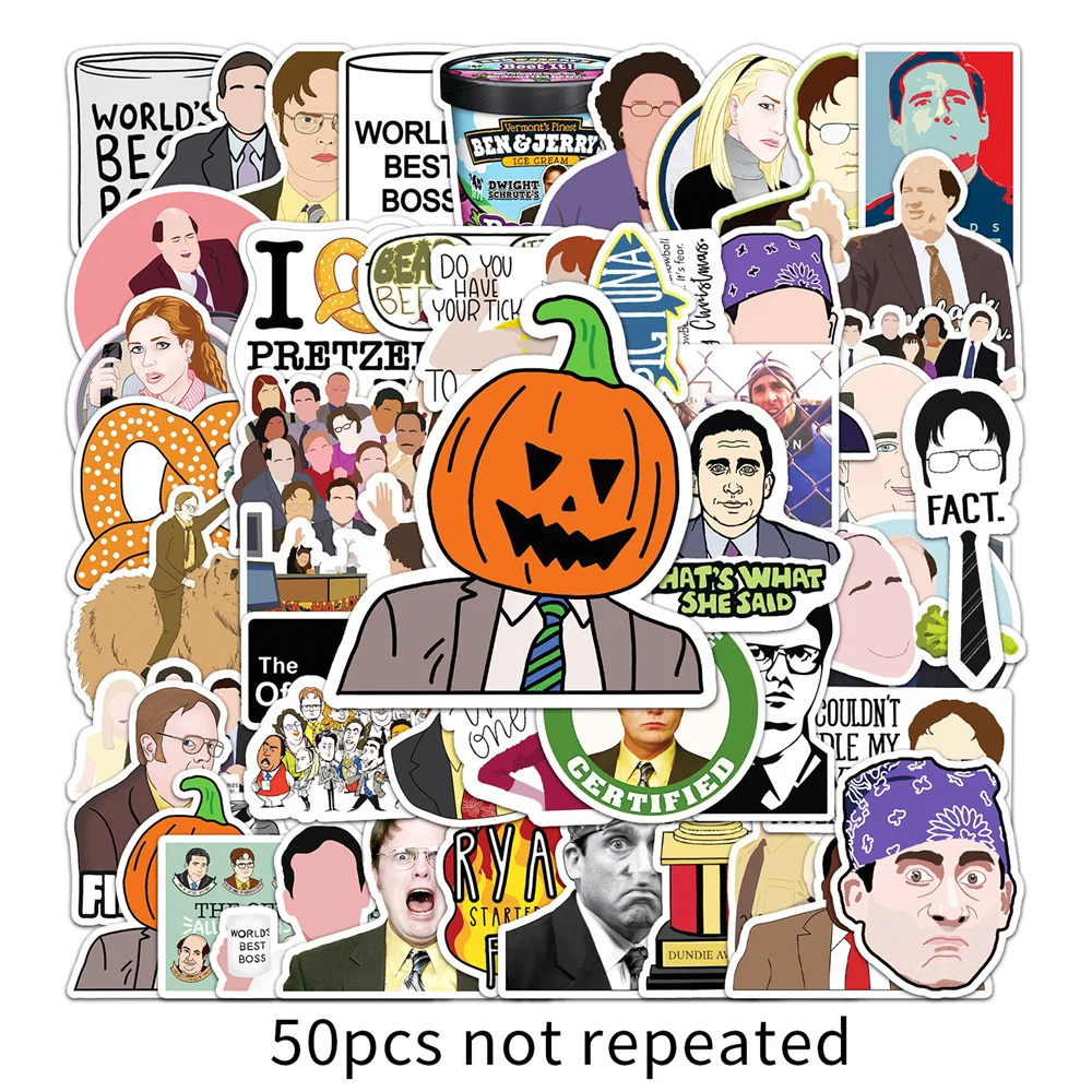 103050pcs american tv series office graffiti stickers luggage mobile phone case laptop waterproof stickers wholesale free global shipping