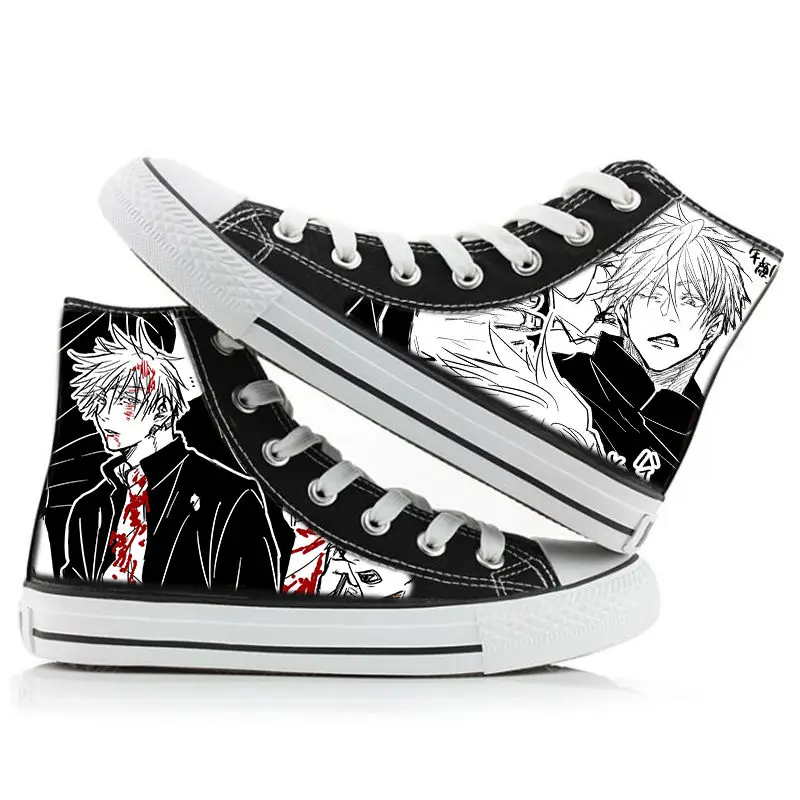 

Anime Jujutsu Kaisen Ryomen Sukuna Cosplay Canvas Shoes Boys Girls Gojo Satoru Sneakers Casual High Platform Breathable Shoes