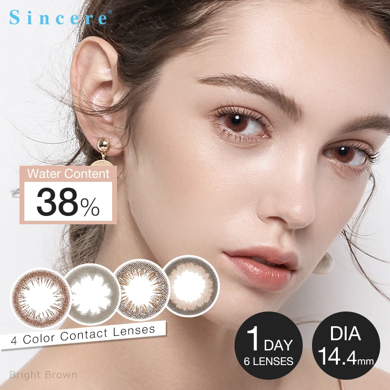 

Sincere vision Brand NEW FAIRY 1day Colored Contacts Green Color Contact Lenses For Eyes Contacts 6lenes/3pair