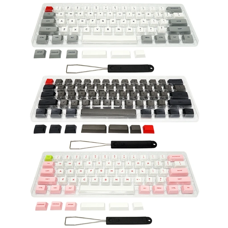 61 кнопочный набор двухцветный PBT толстый Keycap для GK61 SK61 Механическая игровая