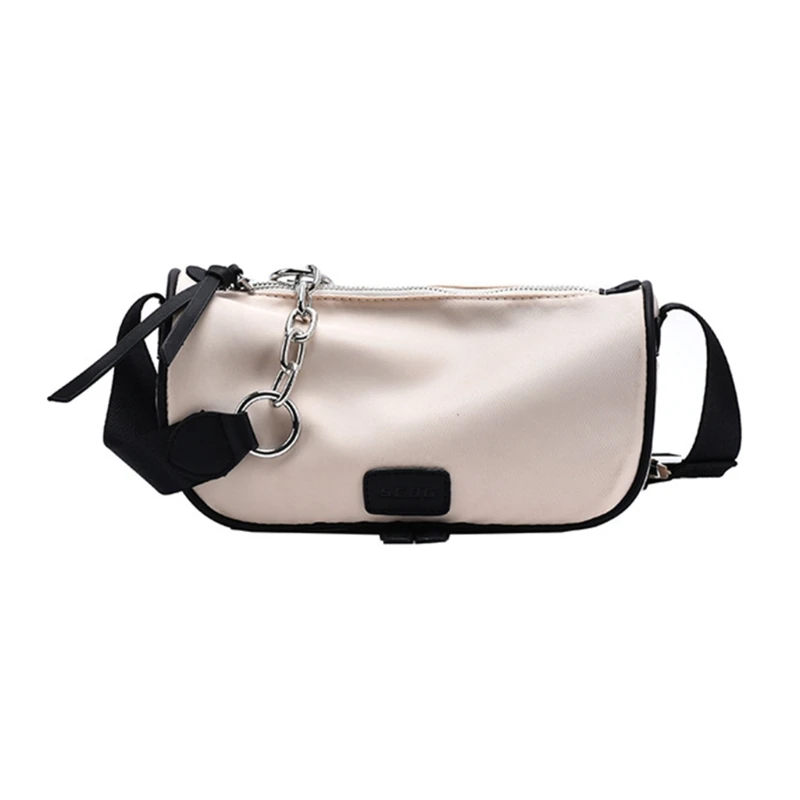 

50LD Preppy Style Women Underarm Bag Oxford Cloth Shoulder Crossbody Purse Phone Wallet Pouch