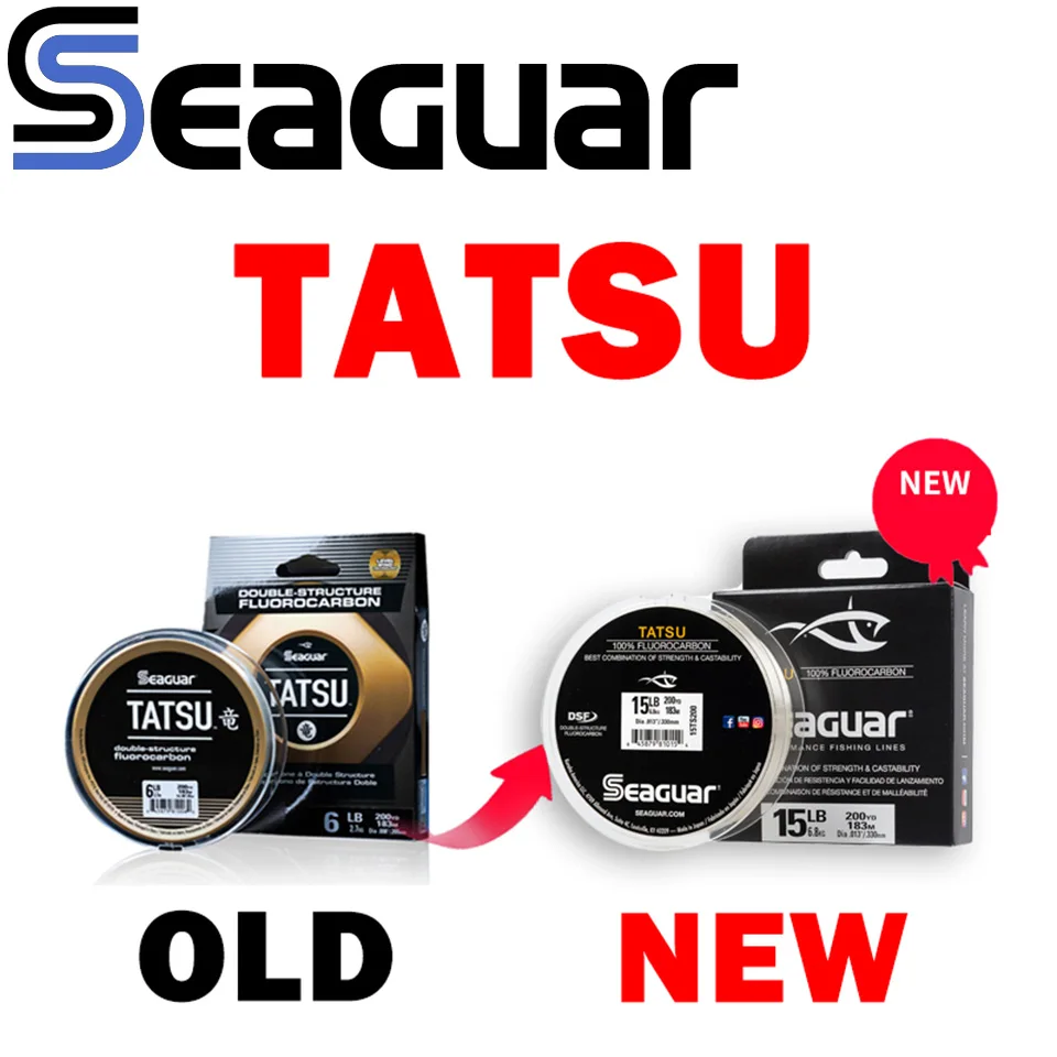 100% новая Оригинальная рыболовная леска SEAGUAR TATSU 6LB 15LB фторуглеродная DSF