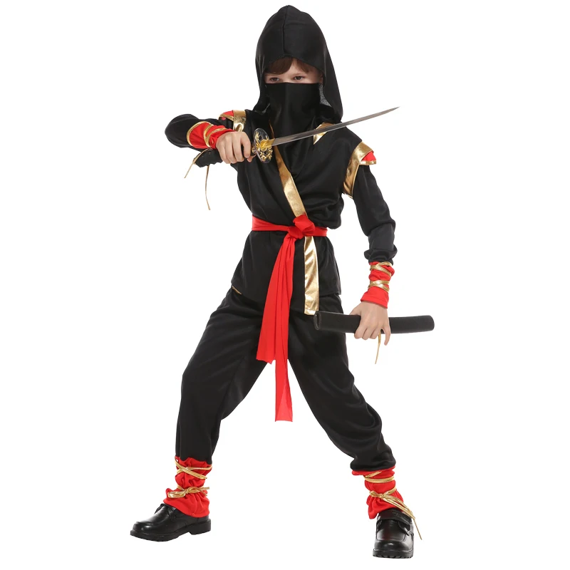 Ninja Costume Kids Martial Arts Cosplay Halloween Fancy Dress Boy Party Decorations Supplies Uniforms |