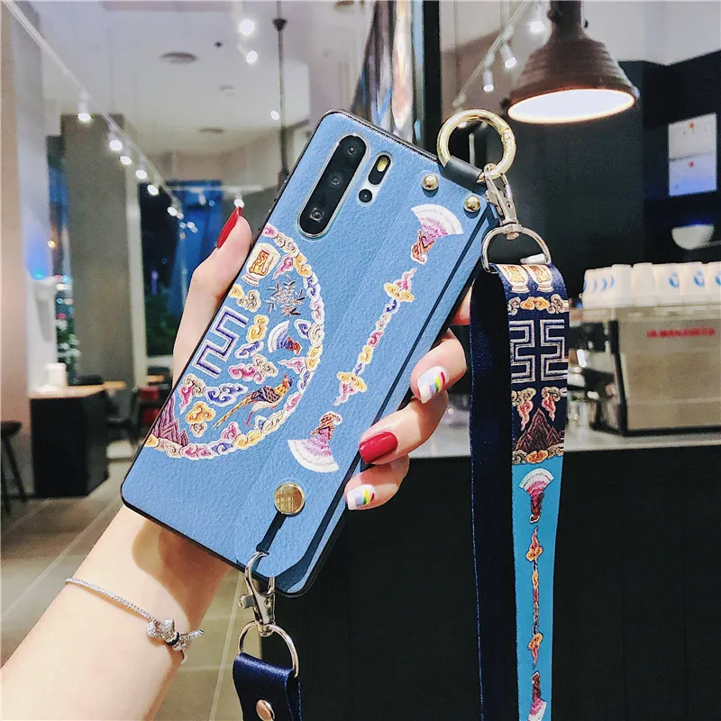 Роскошный чехол s для huawei P30 P20 mate 20 30 Pro Honor 10 Lite Play 3 Nova 4 8X задняя крышка чехол с держателем ремешок браслет-кольцо