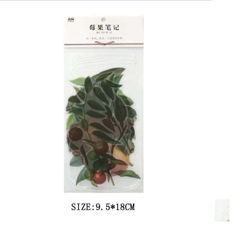 

10pack wholesale Large sticker green plant hand account DIY material decoration sticker with a white bottle sticker PET