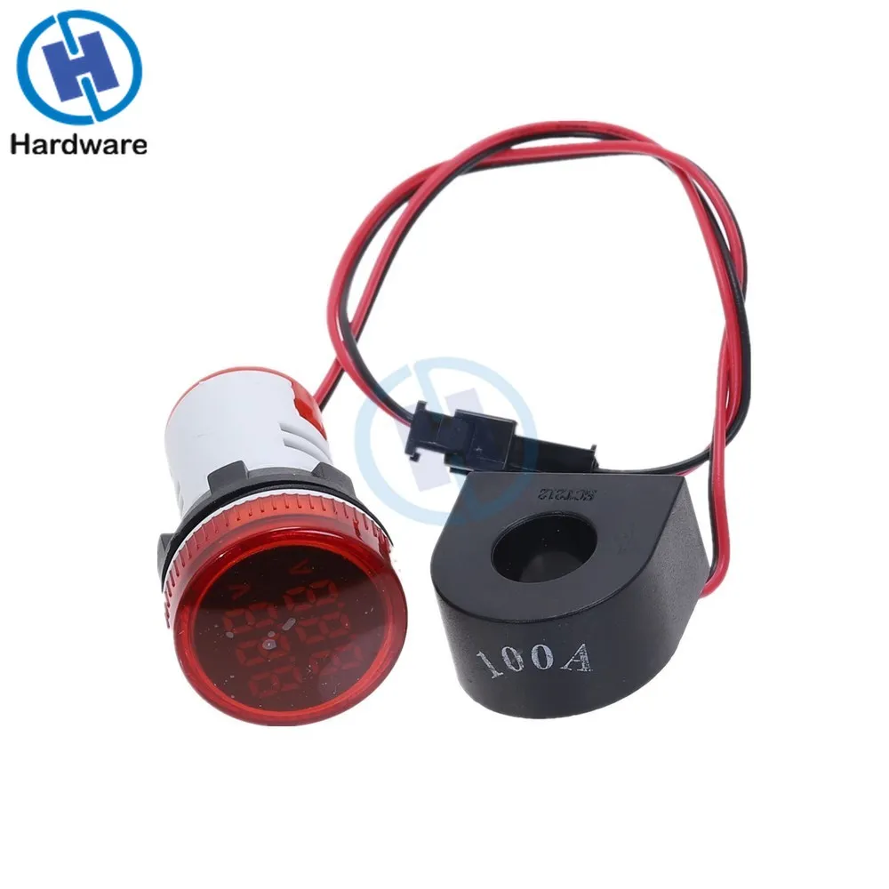 Цифровой амперметр квадратный измеритель переменного тока 50 500 В диапазон 0 а с