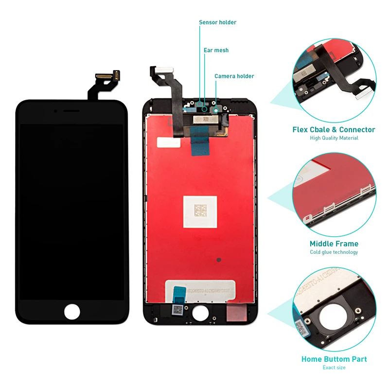 20 шт./лот протестированный дисплей для iPhone 6S Plus 7 Plus 8 Plus lcd сенсорный экран для iPhone 7 P 8 P 6SP дигитайзер сборка Pantalla