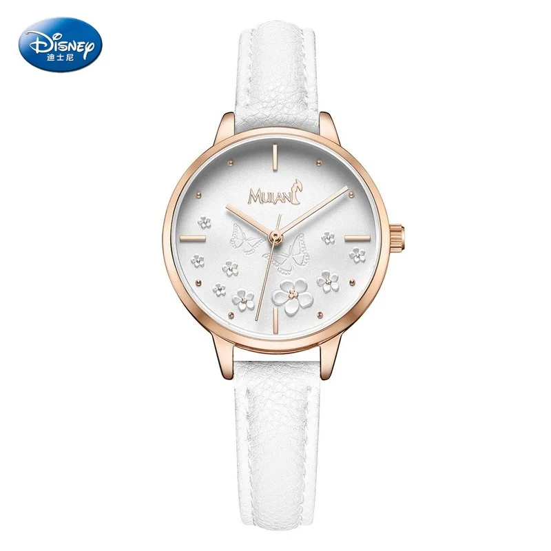 

Disney Mulan Cute Women's Wristwatch Water Resistant 3Bar Leather Korean Fashion Quartz Watch Women Free Shipping Top Brand