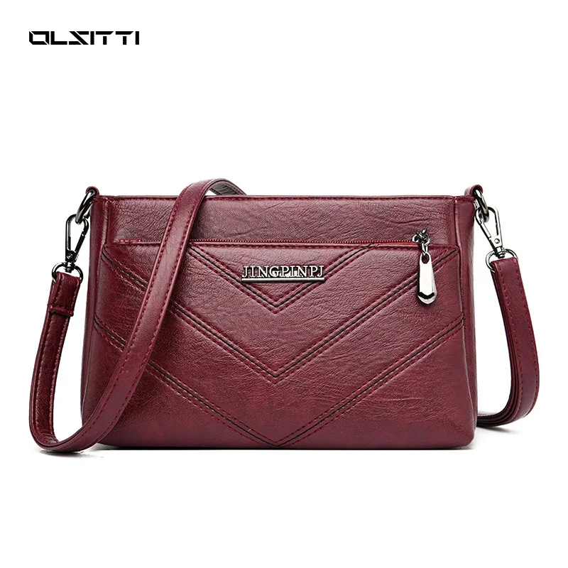 

OLSITTI High Quality Solid Color Casual Shoulder Bags for Women 2021 Pu Leather Crossbody Bag Ladies Designer Handbag Sac Epaule