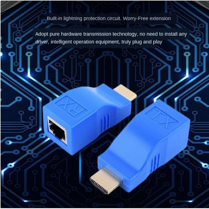 

Bundwin 4K HDMI-compatible Extender Extension Up To 30m Over CAT5e / 6 UTP LAN Ethernet Cable RJ45 Ports LAN Network