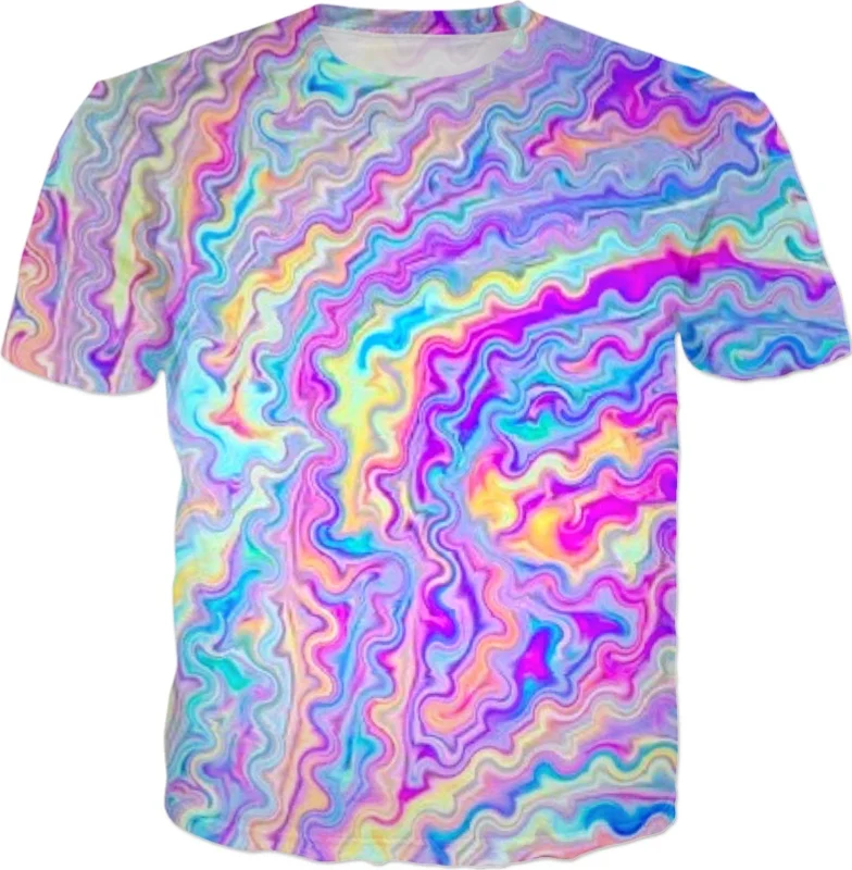 

Trippy Oil Spill 3D Printed T Shirt Summer Tee Sexy Top Tees Dropship