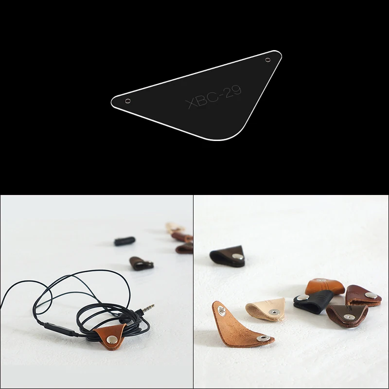 DIY кожа кабель для наушников из акрила реболла кожи шаблон рукоделия начинающих