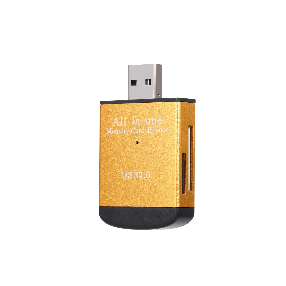 Все в одном кардридер USB 2 0 с MS TF для ПК (Золотой)|Сетевые хранилища| |