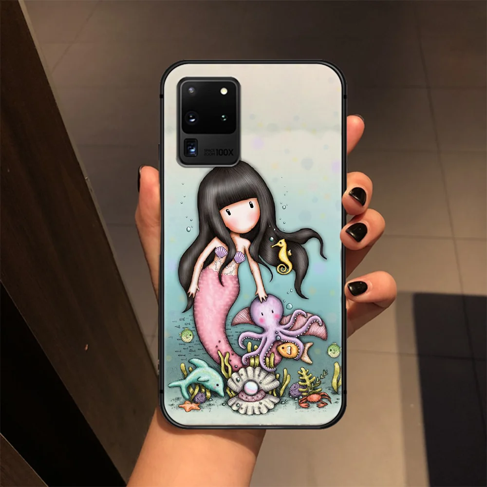 

Cartoon Santoro Gorjuss girl Phone Case Cover Hull For Samsung Galaxy S 6 7 8 9 10 e 20 edge uitra Note 8 9 10 plus black