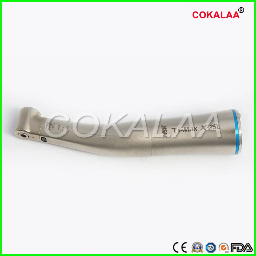 NSK Ti-MAX стоматологический оптический светодиодный контругловой наконечник для бормашины X25L Тип 1:1 увеличение