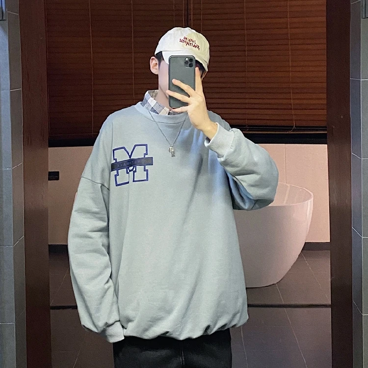 2020 весна и осень новый молодежный популярный свободный свитер с принтом для пары