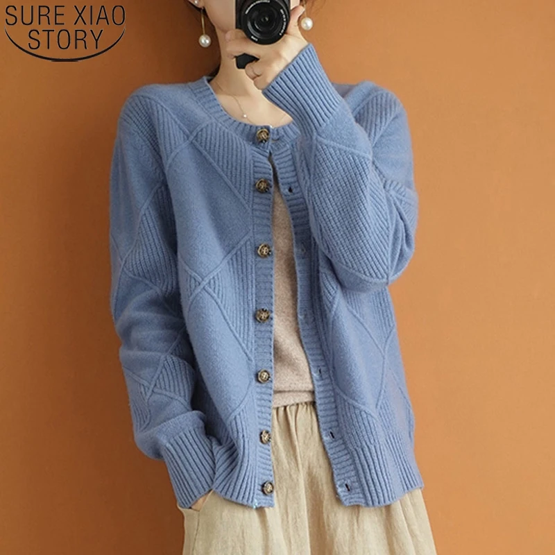 

Fashion Autumn Winter Clothes Casual Loose O Neck Sweater Coat Tops Soft Warm Jumper Women Sweater Cardigans Pull Femme 17892