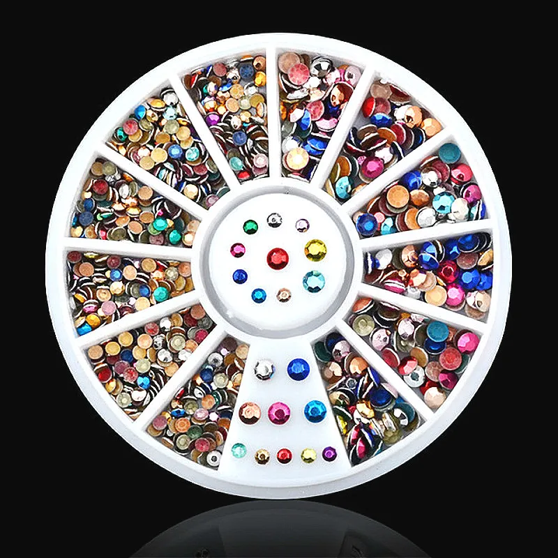 1 коробка блестящие прозрачные Стразы AB без горячей фиксации с плоским