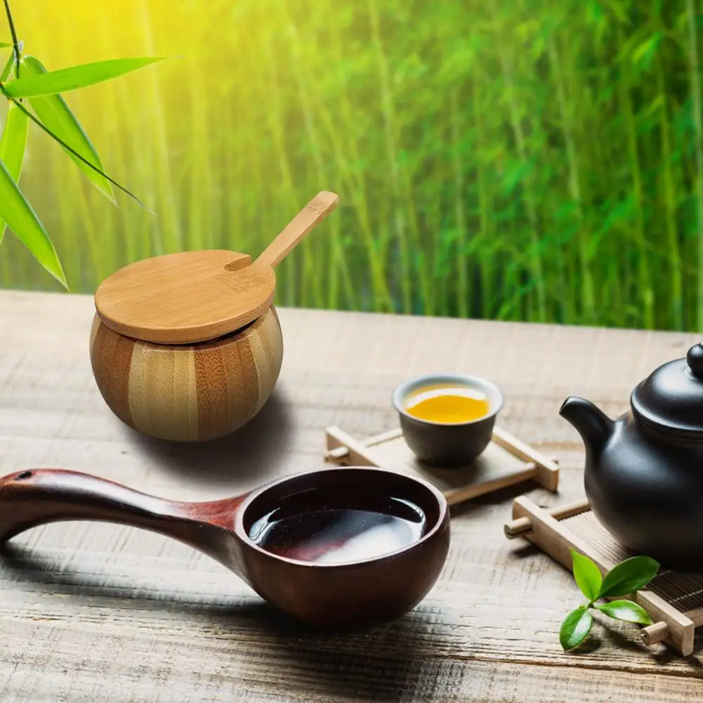 Креативная бамбуковая банка для специй кухонная бутылка приправ хранения