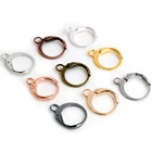 14x12 мм 30 шт Высокое качество серебро Цвет розовое золото цвет бронзовый родиевый Французский серьги крючки провода настройки база оптовая продажа