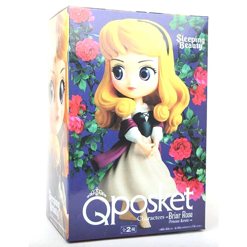

Disney Q Posket Princess Doll Snow White Rapunzel Ariel mulan Cinderella Belle Aurore Mermaid PVC QPosket Characters toy