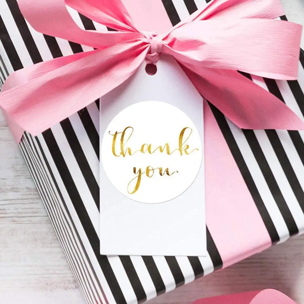 

Круглые ярлыки с надписью Thank You 100-500 шт., стикеры для конверта, женский подарок, наклейка на день рождения, скрапбукинг