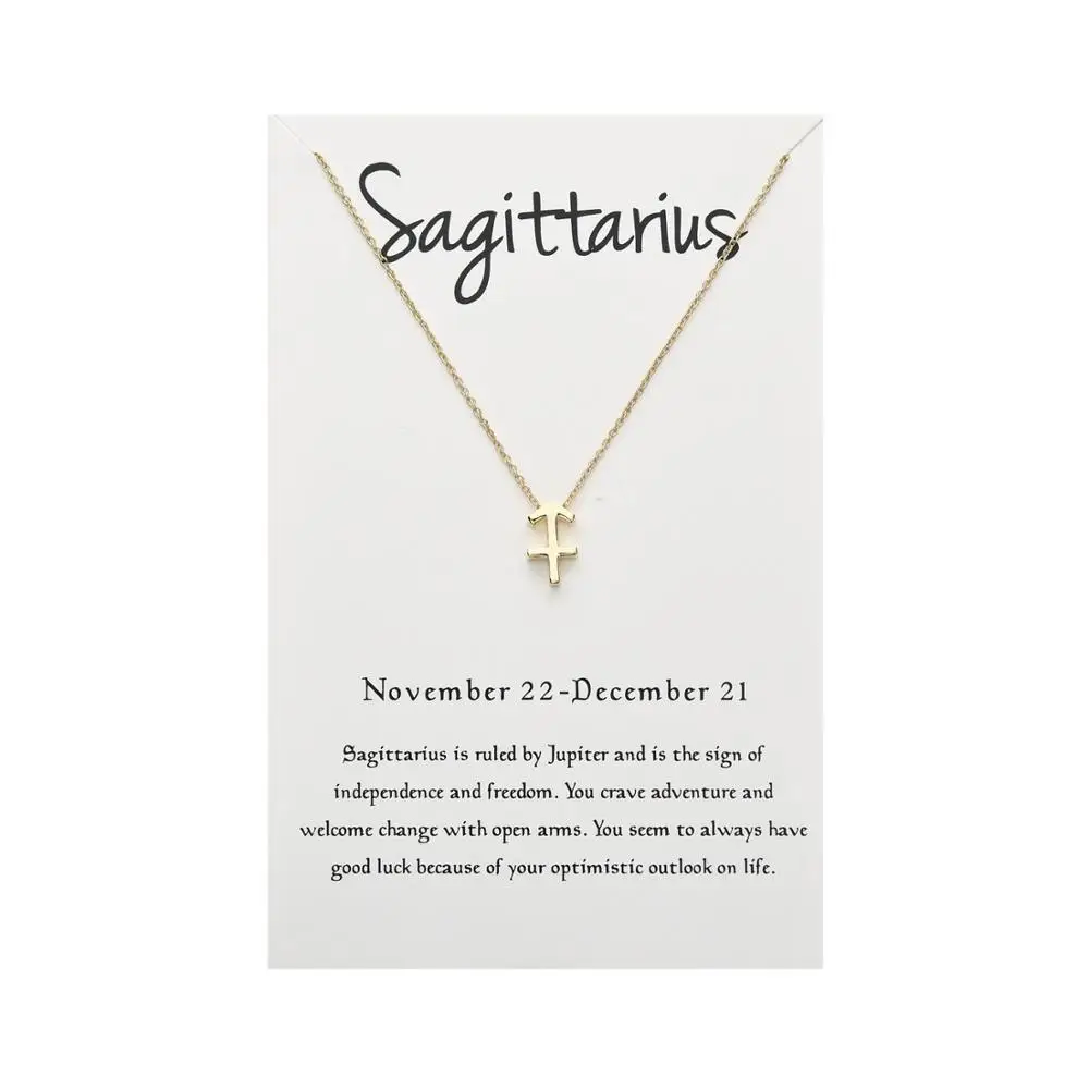 QIAMNI Знак зодиака ожерелье ювелирные изделия подарок на день рождения для женщин