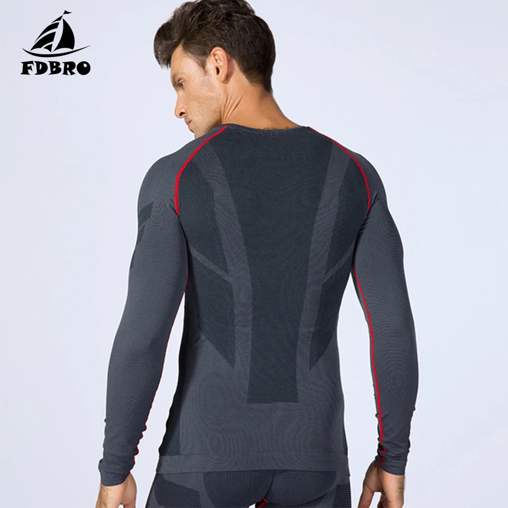 FDBRO 2020 горячая Распродажа мужские футболки с длинным рукавом для фитнеса