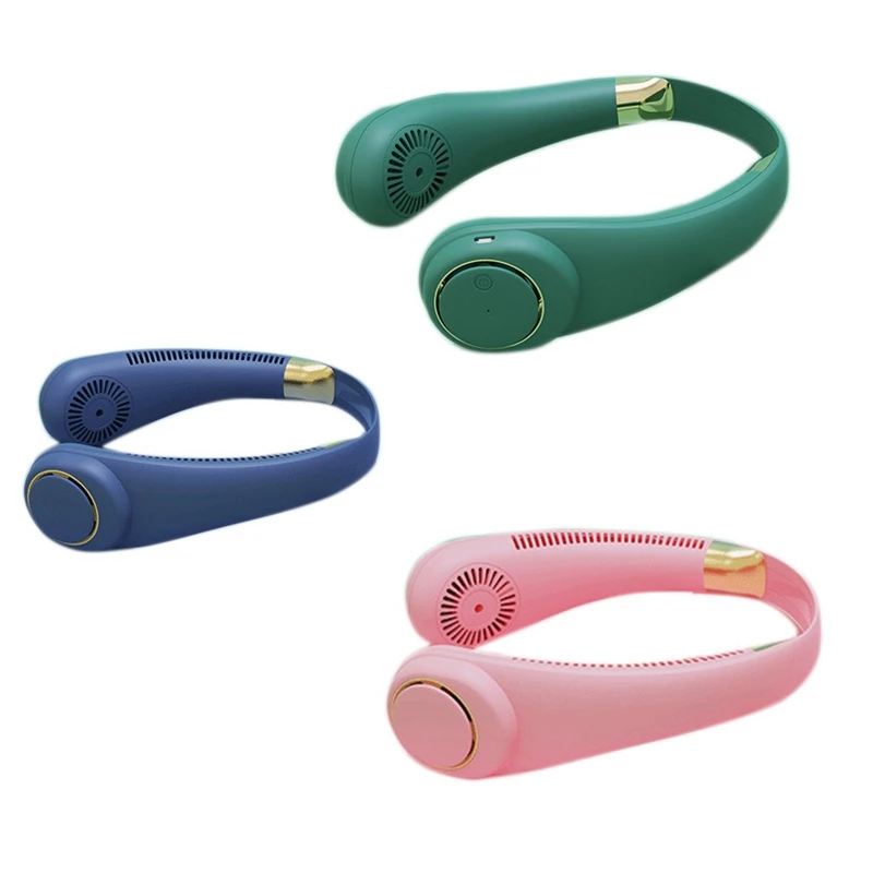 

Mini Neck Fan Portable Bladeless Fan USB Rechargeable Sport Fans For Outdoor Wearable Hanging Air Cooler