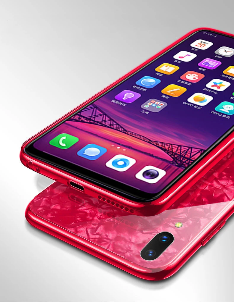 Shell Tempered Glass Cases for Vivo NEX S A X21 X20 Plus X21i X9 X9s X7 Y85 Y79 Y75 Case Elec-plating TPU Bumper Hard Back Cover |