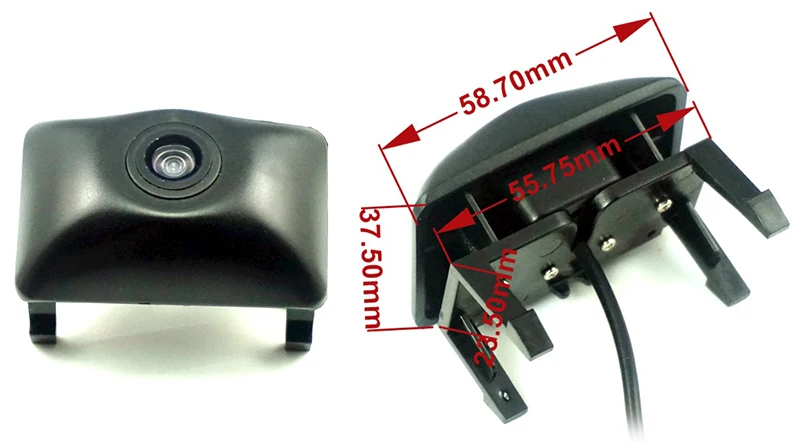 Автомобильная камера CCD с логотипом автомобиля для Toyota Prado Land Cruiser Highlander camry RAV4 Corolla, парковочная камера Переднего Вида