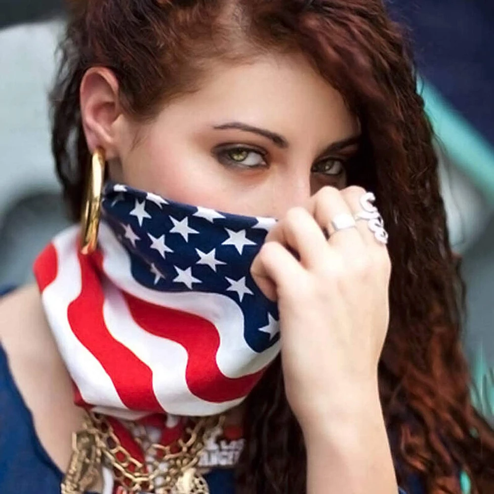 Бандана с флагом США шарфы большими американскими флагами для больших средних и